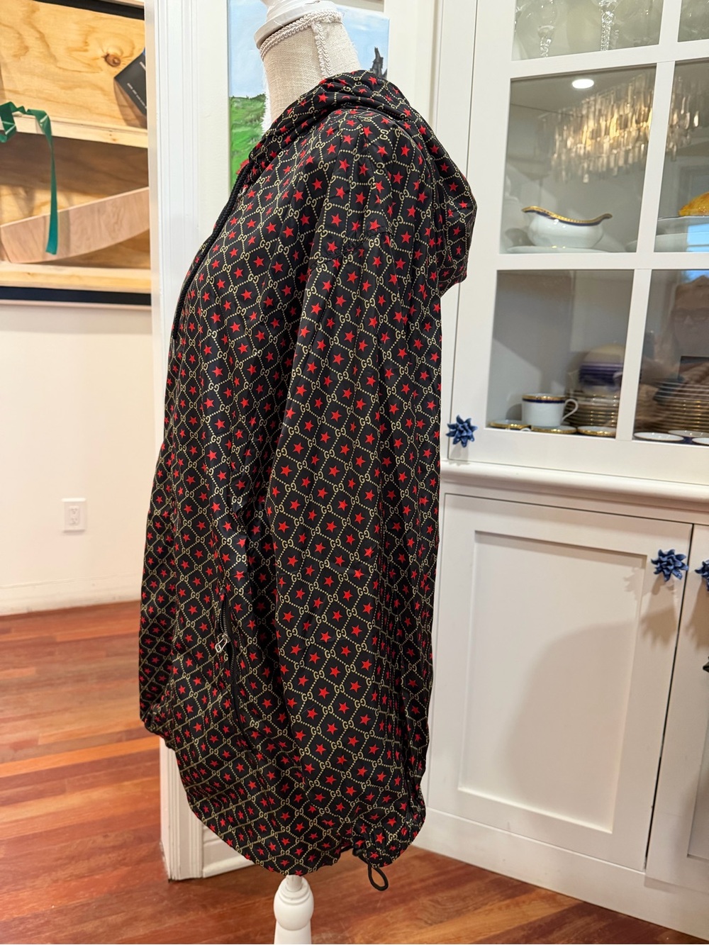 Gucci Unisex Windbreaker Jacket Red Star and GG Motif - Picture 8 of 15
